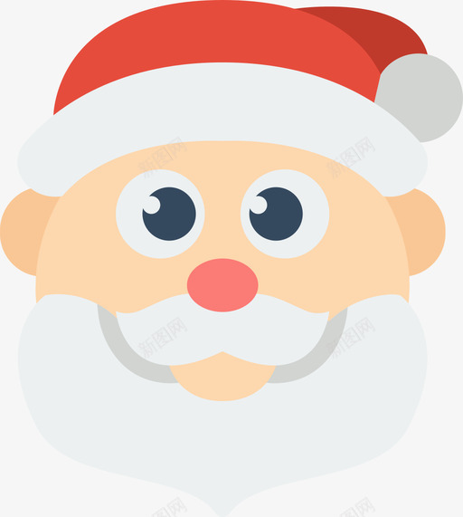 圣诞老人圣诞表情1扁平图标svg_新图网 https://ixintu.com 圣诞 圣诞老人 扁平 表情