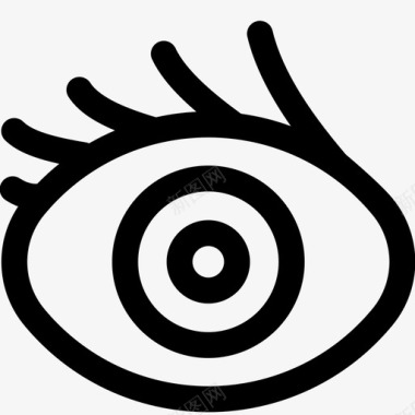 眼睛解剖学眉毛图标图标