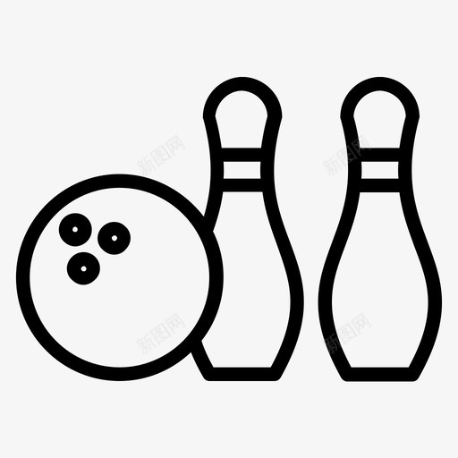 保龄球球健身图标svg_新图网 https://ixintu.com 保龄球 健身 图标 游戏 线图