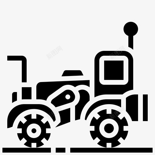 拖拉机农业农民图标svg_新图网 https://ixintu.com 农业 农民 卡车 建筑 拖拉机 车辆 铲运机