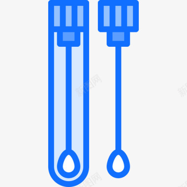 棉签医疗器械28蓝色图标图标