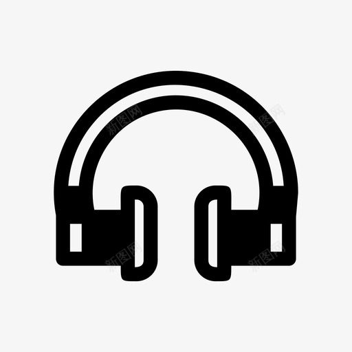 耳机音频电子产品图标svg_新图网 https://ixintu.com 声音 电子产品 耳机 音频