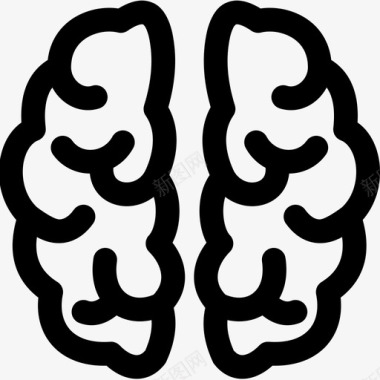 大脑解剖学头脑图标图标