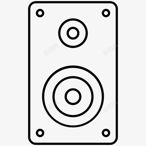 低音扬声器扬声器声音图标svg_新图网 https://ixintu.com 低音 向量 图标 声音 扬声器 网络 轮廓 通信 音量