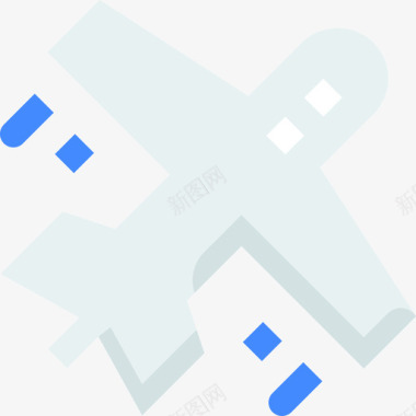 飞机运输和物流2扁平图标图标