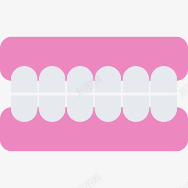 下颌牙医55扁平图标图标