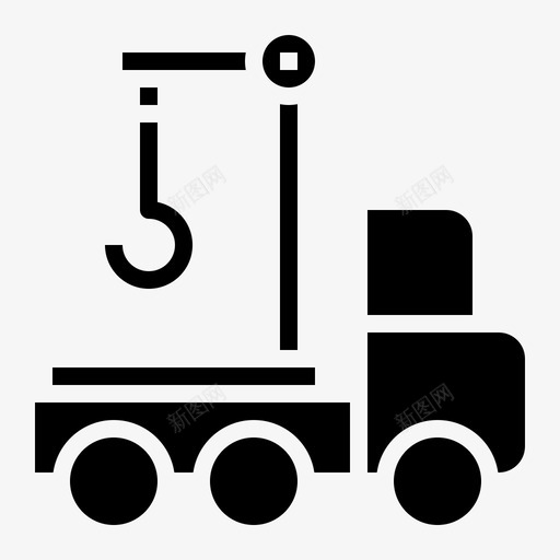起重机卡车汽车服务52填充图标svg_新图网 https://ixintu.com 卡车 填充 汽车服务 起重机