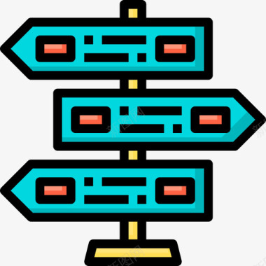 路标通信2线颜色图标图标