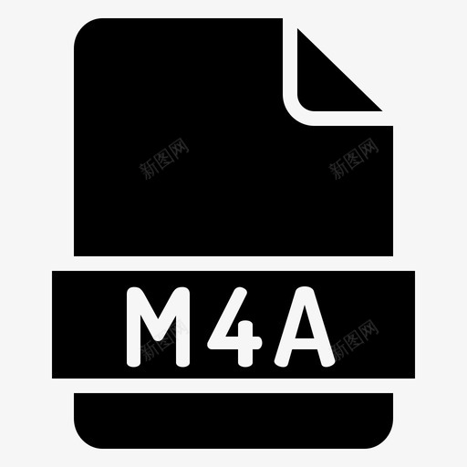 m4a扩展名文件图标svg_新图网 https://ixintu.com m4a 扩展名 文件