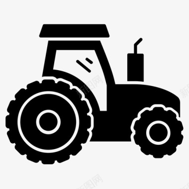 拖拉机农业机械农用拖拉机图标图标