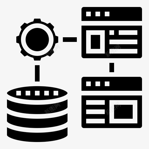 关系连接数据库图标svg_新图网 https://ixintu.com 关系 数据库 数据库管理glyph1 管理 系统 连接