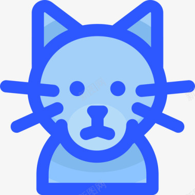 暹罗猫猫品种1蓝色图标图标