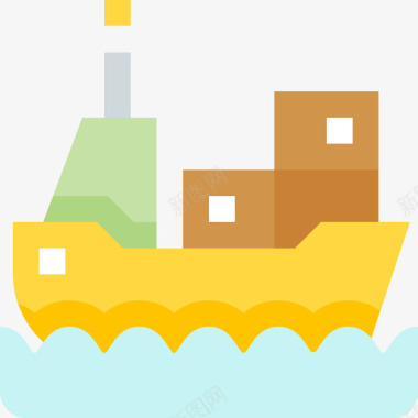 货船运输和物流2扁平图标图标