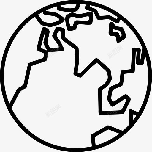 地球互联网星球图标svg_新图网 https://ixintu.com 世界 互联网 地球 旅行 星球