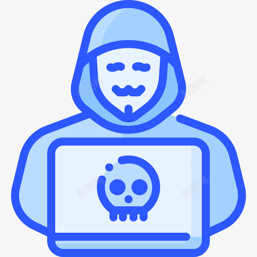 黑客加密货币81蓝色图标svg_新图网 https://ixintu.com 加密货币81 蓝色 黑客