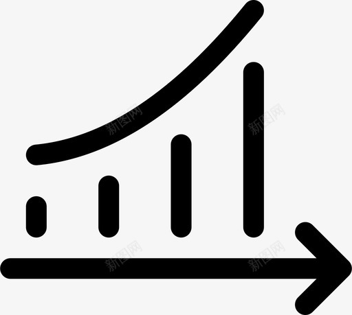 增长业务图表图标svg_新图网 https://ixintu.com 业务 图表 增加 增长 大学 时间线 统计