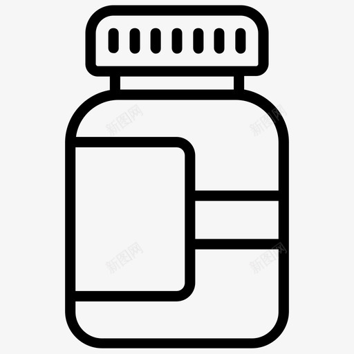 药罐抗生素医疗图标svg_新图网 https://ixintu.com 元素 医疗 图标 处方药 抗生素 线图 药房 药瓶 药罐