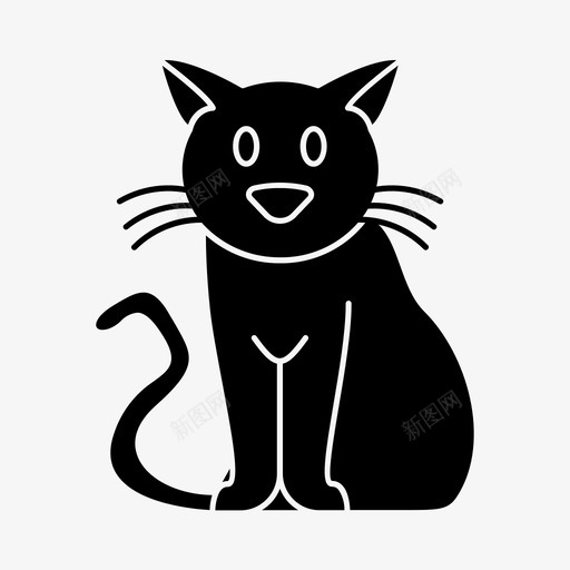 猫动物万圣节图标svg_新图网 https://ixintu.com 万圣节 动物 宠物 猫