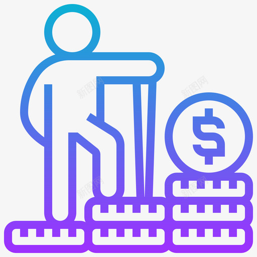 退休计划fintech33梯度图标svg_新图网 https://ixintu.com fintech33 梯度 退休计划