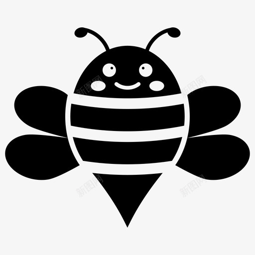 蜜蜂大黄蜂卡通蜜蜂图标svg_新图网 https://ixintu.com 一组 卡通 图标 复活节 大黄蜂 字形 工蜂 昆虫 蜜蜂