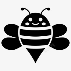 工蜂蜜蜂大黄蜂卡通蜜蜂图标高清图片