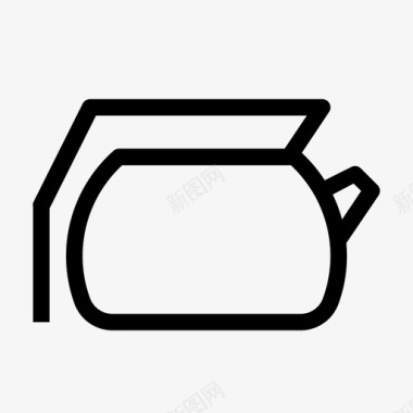 咖啡茶壶饮料水壶图标图标