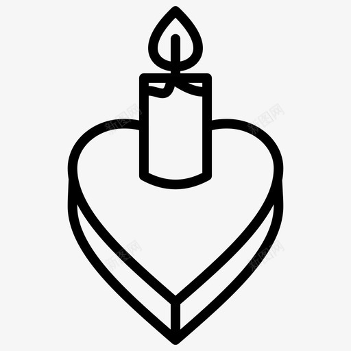 蜡烛蛋糕心形图标svg_新图网 https://ixintu.com 婚礼 常规 心形 爱情 系列 蛋糕 蜡烛