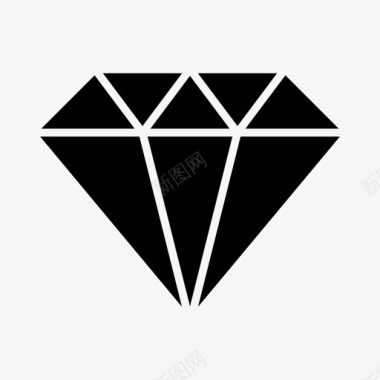 钻石珍珠财产图标图标