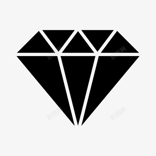 钻石珍珠财产图标svg_新图网 https://ixintu.com 商业 珍珠 财产 财富 购物 钻石 雕文