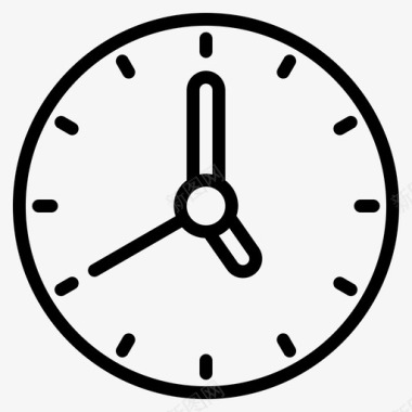 时钟201办公室直线型图标图标