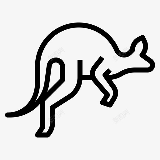袋鼠动物跳跃图标svg_新图网 https://ixintu.com 动物 袋鼠 跳跃 野生