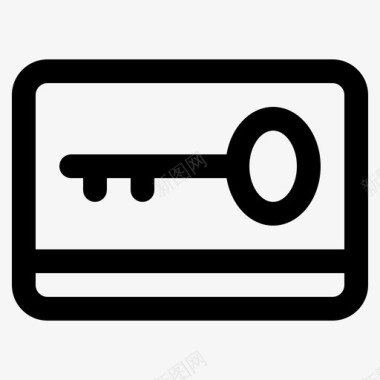 钥匙卡旅馆锁图标图标