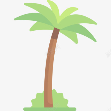 棕榈树自然122平坦图标图标