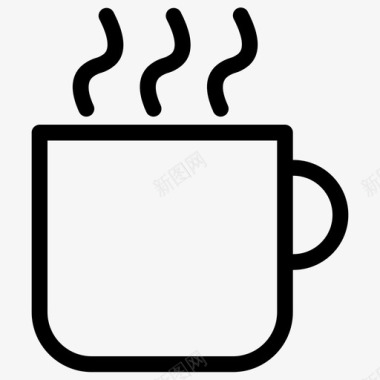 咖啡杯露营图标图标
