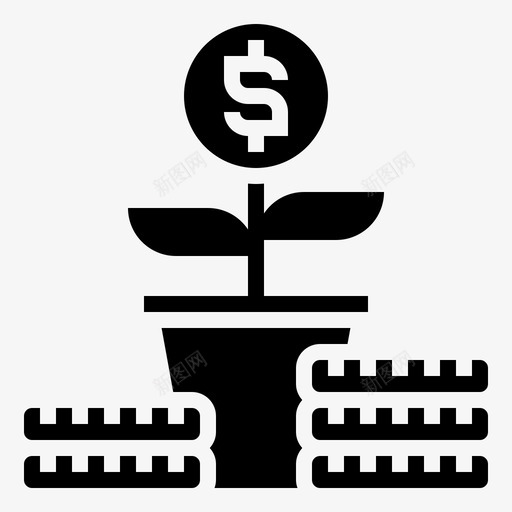 启动预算财务图标svg_新图网 https://ixintu.com glyph 利润 启动 投资 投资类 类型 财务 预算