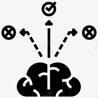 决策大脑生活技能图标图标