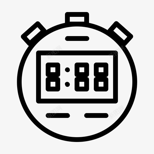 秒表计时器比赛图标svg_新图网 https://ixintu.com 时间 比赛 秒表 篮球 计时器