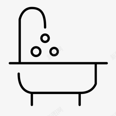 浴缸位置个人卫生图标图标