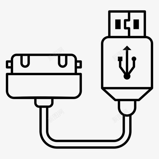 充电线延长线电源线图标svg_新图网 https://ixintu.com 充电 图标 延长线 电源线 电线 电脑硬件 线图