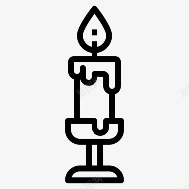万圣节蜡烛恐怖图标图标