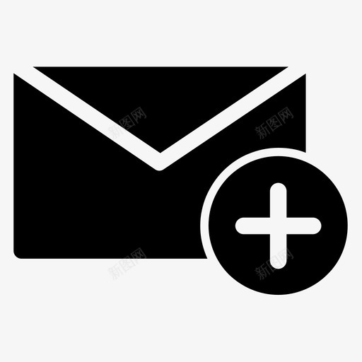 mailaddemail图标svg_新图网 https://ixintu.com add email mail message plus 邮件图标