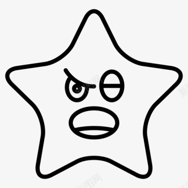 明星愤怒表情图标图标