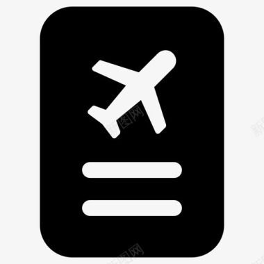 旅行护照飞机图标图标