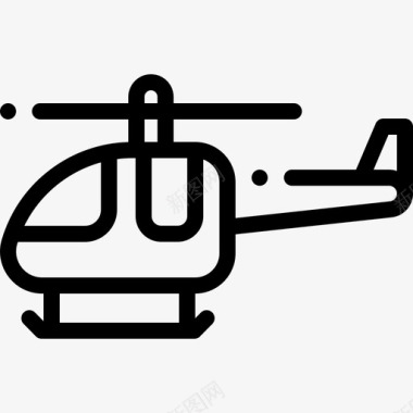 直升机航空23直线型图标图标