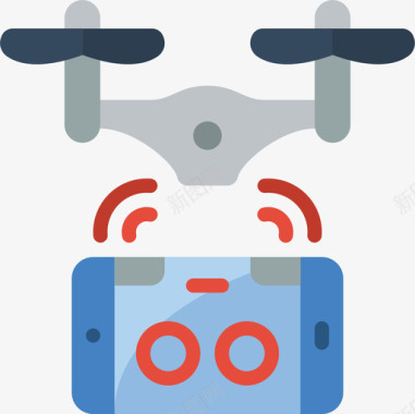 无人机无人机技术7平面图标图标