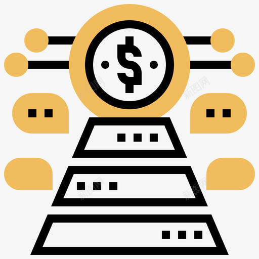 金融众筹43黄影图标svg_新图网 https://ixintu.com 众筹43 金融 黄影