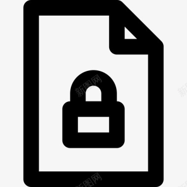 锁文档加密图标图标
