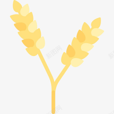 小麦自然122平坦图标图标
