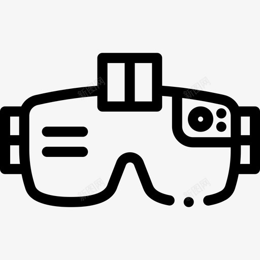 Vr眼镜未来主义技术11线性图标svg_新图网 https://ixintu.com 技术 未来主义 眼镜 线性