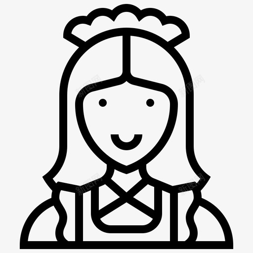 女佣职业女性直系图标svg_新图网 https://ixintu.com 女佣 直系 职业女性